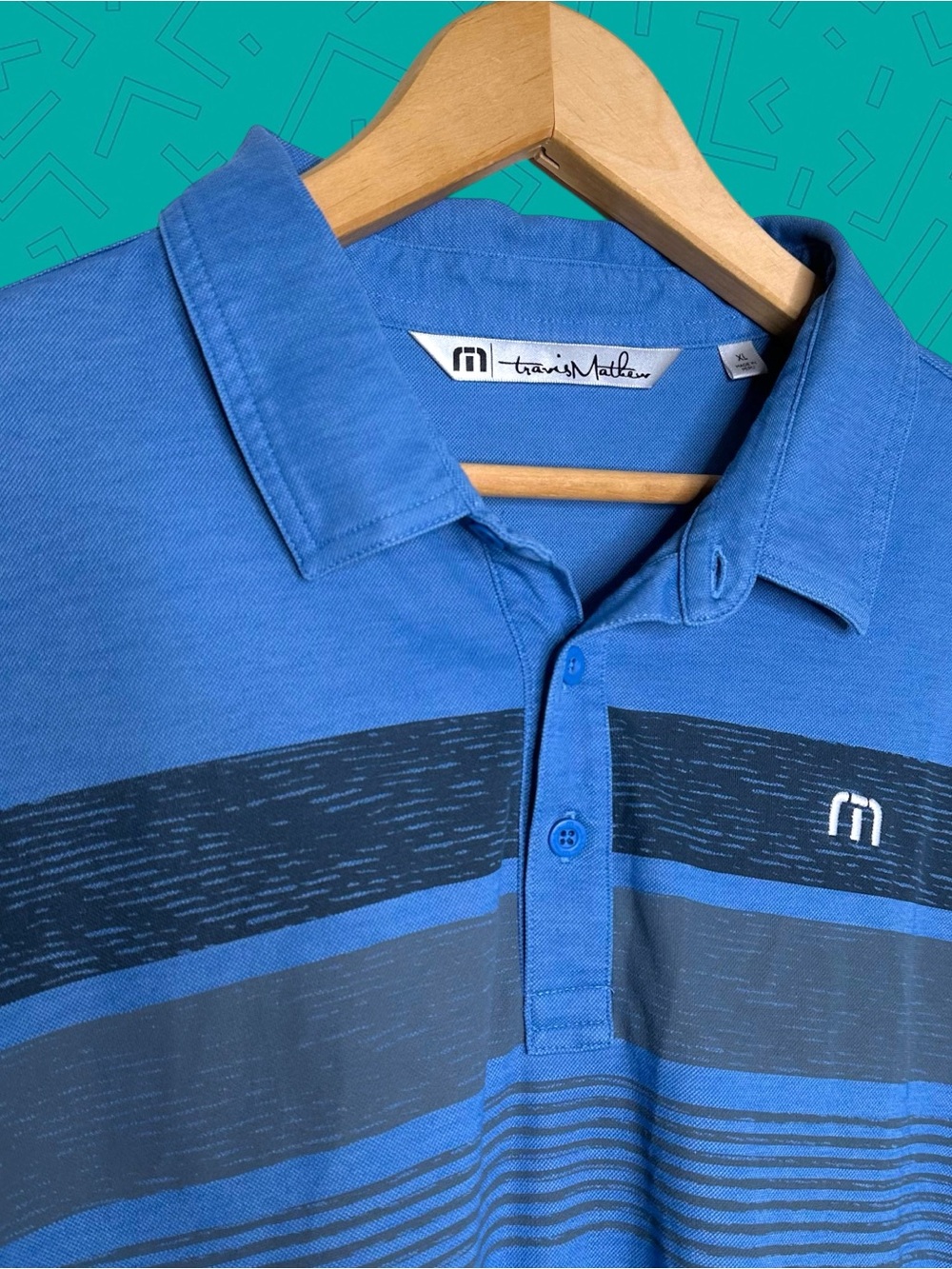 Travis Mathew Striped Pima Cotton Polo Shirt